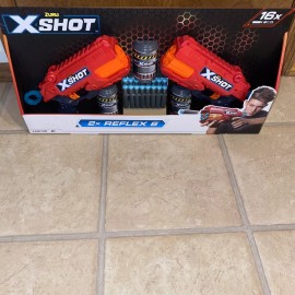 X-Shot EXCEL Reflex 6 Dart Blaster Combo Pack by ZURU *NEW & SEALED*