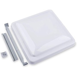 Camp'N 14 Inch Universal RV Roof Vent for Trailer, Camper, Motorhome - RV Vent Covers for Roof - OEM Lid Replacement (14 x 14 White 1-Pack)