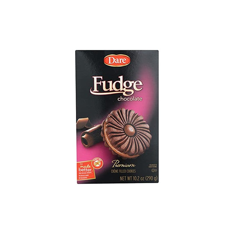 Dare Foods Chocolate Fudge Creme Filled Cookie, 10.2 Ounce -