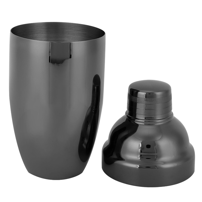 Fashionable Stainless Steel Cocktail Shaker Shaking Tool Bar Supplies AccessoriesBlack