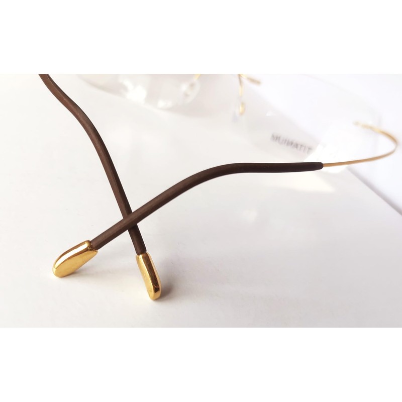 Circleperson Rimless Titanium Eyeglass frames Men Hingeless Light weight 55-18-140,