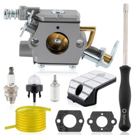 GoaMotors 309360002 Carburetor with Fuel Filter Tune Up Kit Fit for Ryobi Chainsaw 46cc RY10518 RY10519 RY10520 Carb for Homelite Chainsaw 46cc UT10519 UT10522 46CC Carb Replace for Zama C1M-H58