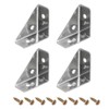 uxcell 8Pcs Angle Corner Brackets 38mm x 38mm, Stainless Steel