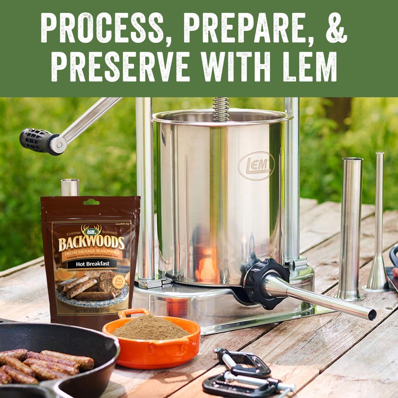 LEM Products Backwoods Hot Breakfast Fresh Sausage Seasoning, Ideal for
