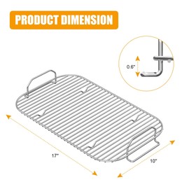 WEBROIL Roast Smoke Rack for Ninja Woodfire OG800 and OG900 Series Smoker Grill,Stainless Steel Grill Rack Accessories for Ninja XSKRSTRKXL,Sliver
