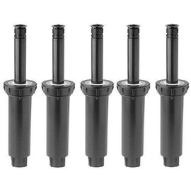 Rain Bird 1804 - Cuerpo de cabeza rociadora con boquilla de 15 furgonetas; paquete de 5; 0° a 360° ajustable; radio de 15 pies con un rociador gratis, llavero de linterna al por mayor con cada pedido
