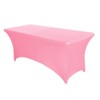 Pink Spandex Tablecloth 6ft Tight Fitted Washable Stretch Table Cover