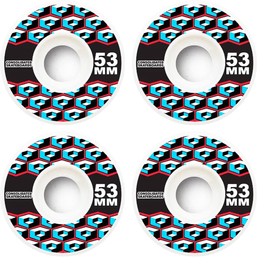 Consolidated Skateboard Wheels Cracked Cube 53mm 99A - Set of 4