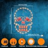 TWINGLEHOME 13.3" Lighted Skull Halloween Window Silhouette, 50 Mini Lights