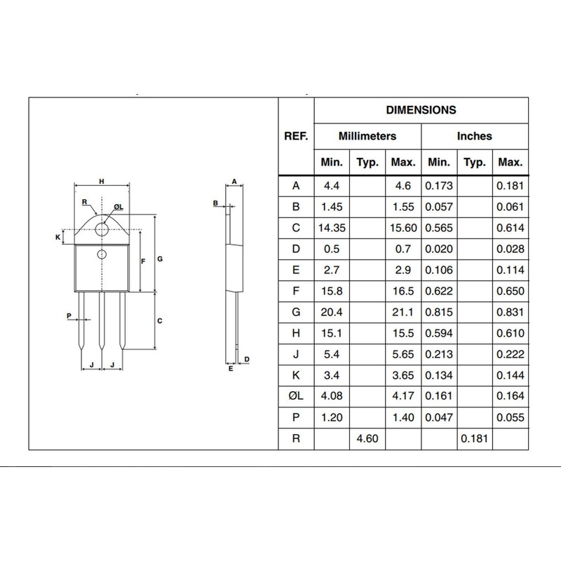 Bridgold 10pcs BTA24-600B BTA24 Medium Current Triac thyristor,Gate Trigger 24A
