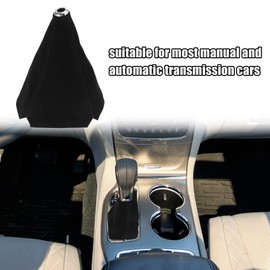 X AUTOHAUX Shift Boot Cover Dust Proof Universal Car Matte Black Black
