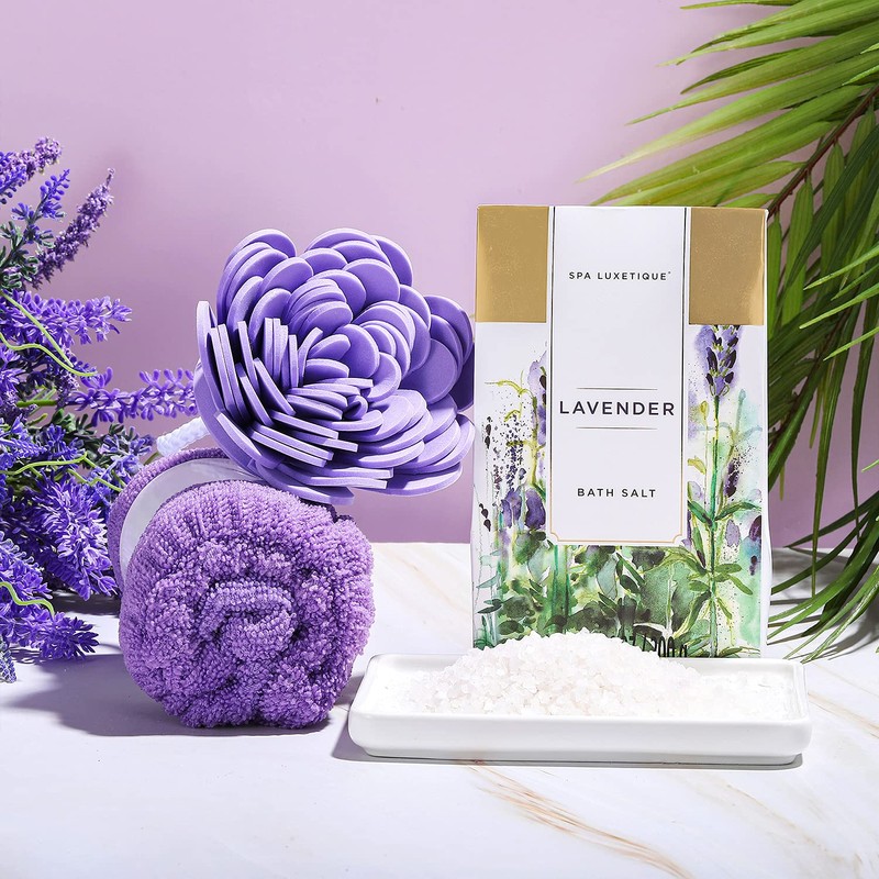 Spa Gift Basket, Spa Luxetique Lavender Spa Kit for Women