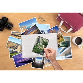 Better Office Products 48 Photo Mini Photo Album, 4 x 6 Inch, Pack of 6, Clear View Cover with Removable Decorative Inserts, Holds 48 Photos, 6 Pack