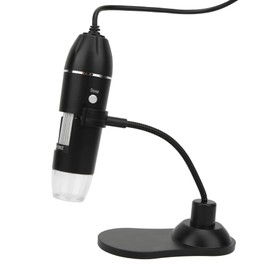 HAOX Microscopio Digital USB, 50X-1000X Microscopio de Brillo Ajustable de 8 Luces LED con Soporte para Mantenimiento Industrial para observación de Insectos