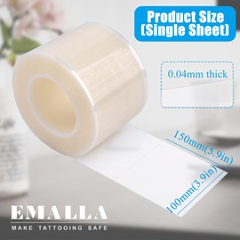 EMALLA Barrier Film 1200 sheets 10cm x 15cm Tattoo Tape Protection Film Machine Wrap Dental Tape with Dispenser Box for Tattoo Supplies