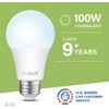 Sigalux A19 LED Light Bulbs 100 Watt Equivalent, Daylight 5000K
