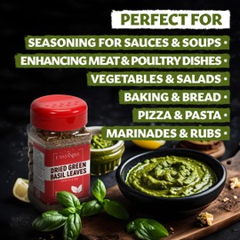 Eastanbul Dried Basil, 2.12oz, Dried Basil Leaves, Basil Seasoning for Cooking and Food Seasoning, Dry Basil, Mediterranean Cuisine Basil Dried Seasoning, Albahaca, Sweet Basil Spice, Non-GMO, Vegan