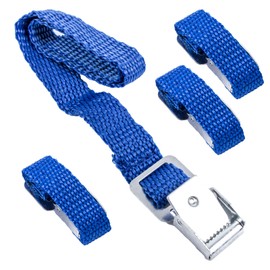 Pro Plus Fastening Straps for Bicycle Carrier Blue Set of 4 40 cm Metal Buckles