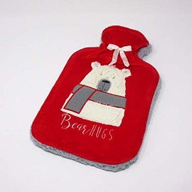 Country Club Thick Sherpa Fleece 2 Litre Hot Water Bottle (Bear Hugs)
