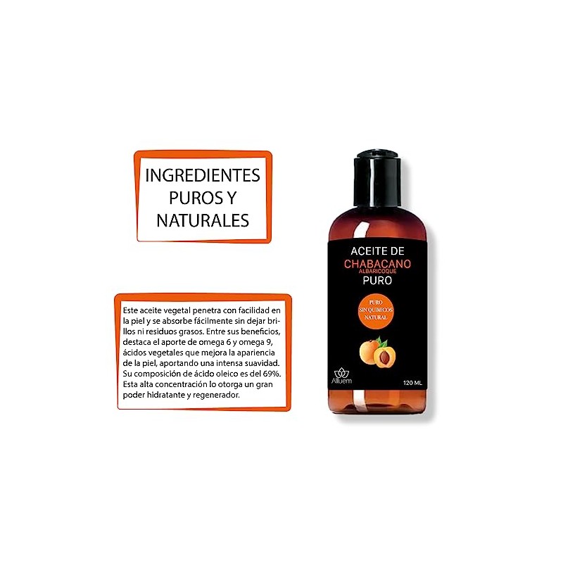 Aceite De Chabacano Albaricoque 100% Puro Orgánico