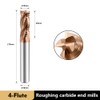 ZZBD-CT Carbide Roughing End Mills - 4 Flute TISIN Coated,for