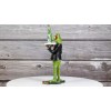 Green Toad Frog Silver Service Butler With Wine Glass And