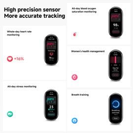 Xiaomi Smart Band 9 Global Version (2024) 1.62" Amoled Display | 233 mAh Battery | up to 21 Days of Battery Life | Over 150 Workout Modes | BT 5.4 | 50M Water Resistant - Black
