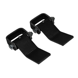 Mytee Products 2 Pack Steel Dump Trailer Hinges - Strap Style Long Leaf, Black Heavy Duty Weld On Greaseable Dump Trailer Door Gate Hinge - Allows Smooth Inward & Outward Door Opening