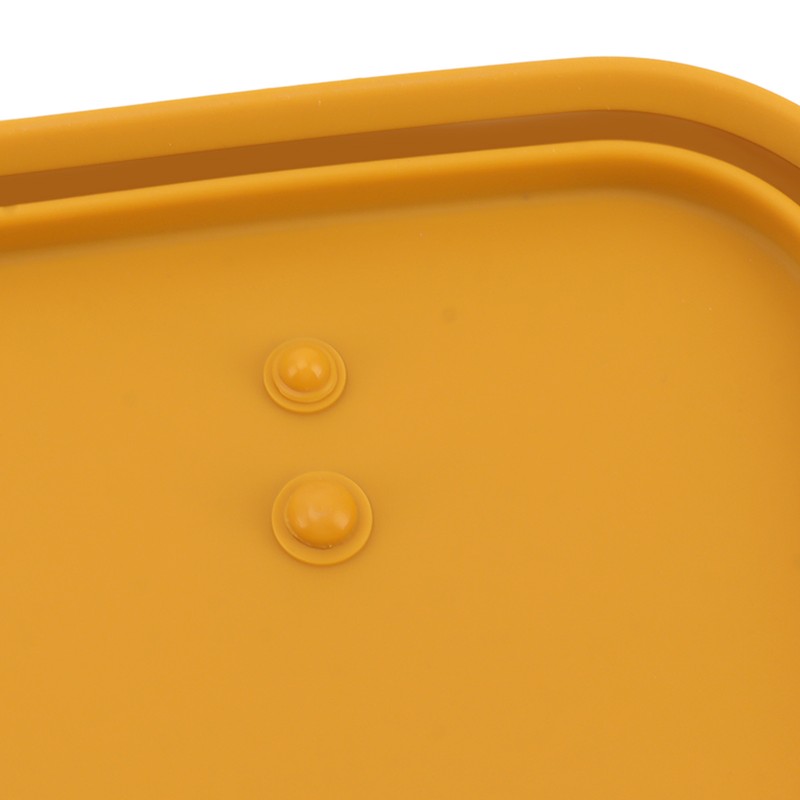 Silicone Bento Lunch Box Rectangle Leakproof 3 Compartment Divided Food