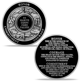AtSKnSK Marine Corps Core Value Challenge Coin