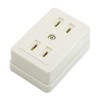 Maxar Electric Double Outlet for Electrical Installation, White, 1 Piece