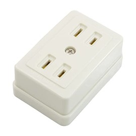 Maxar Electric Double Outlet for Electrical Installation, White, 1 Piece