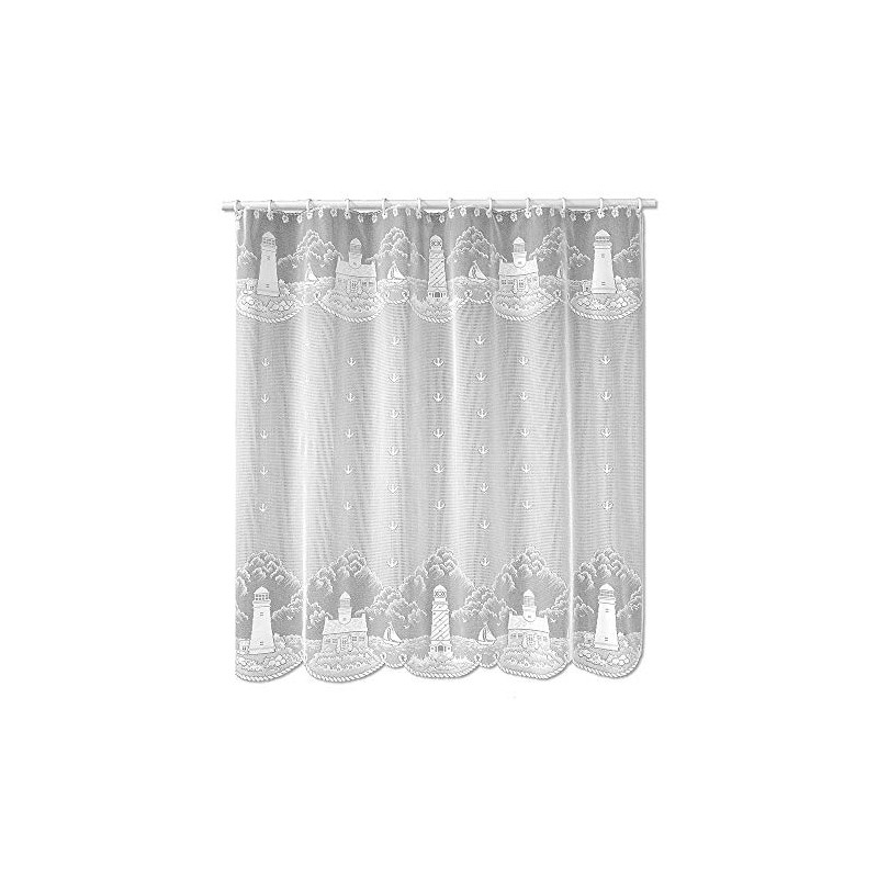Lighthouse 72x72 Shower Curtain, White