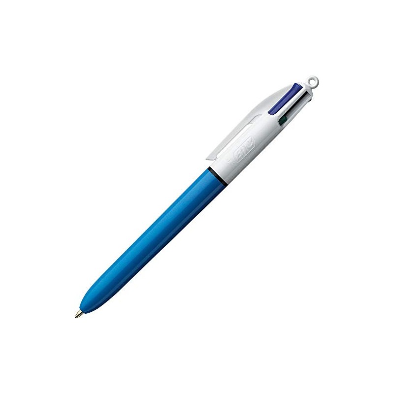 BIC 4 Colours Ballpoint Pen Blue Barrel Pack x 1