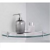 ArgenMex Set Baño 3 Repisas Esquineras Cristal + Toallero Doble