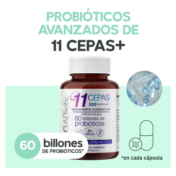60 Billones De Probioticos Con 11 Cepas 120 Cápsulas Megabiotic