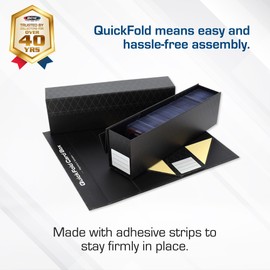 BCW BCW QuickFold Card Boxes - Toploader Storage | Fits 850-1200 Cards Each | Magnetic Closure, Easy Assemble - 3 Pack