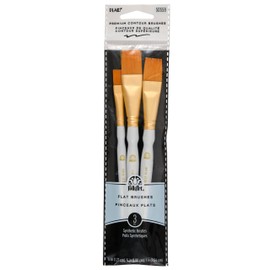 FolkArt FolkArt 3-Piece Bronze Taklon Paint Brush Set and 2-Ounce Acrylic Paint in Assorted Colors