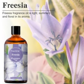 PHATOIL Freesia Fragrance Oils for Diffuser, 3.38FL.OZ Diffuser Oils for Home, Perfect for Aromatherapy, Humidifiers, Yoga, DIY Candle and Soap Making - 100ml