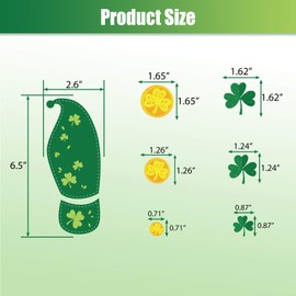 Zonon 290 Pieces St Patricks Day Decorations Leprechaun Footprints Floor Decals Stickers Removable Irish Shamrock Gold Coin Window Wall Clings for Saint Pattys Party Favors Supplies, 10 Sheets