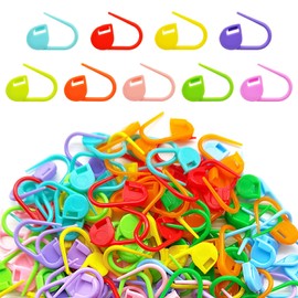 100Pcs Knitting Stitch Markers,Crochet Stitch Marker Knitting Crochet Locking Stitch Markers Clips,Stitch Markers Crochet,Stitch Markers Clips for Sewing Knitting DIY Handmade Crafts (Mixed Color)