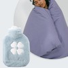 Tabanzhe Tabanzhe 500ml Small Hot Water Bottle with Premium Faux