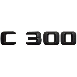 Matt Black C 300" Car Trunk Rear Letters Word Badge Emblem Letter Decal Sticker for Ben C Class C300