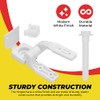 White Plastic Toilet Seat Hinge Replacement with Bolts Screw and
