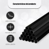 200 Pcs Popote Jumbo Para Tapioca Boba Corte Diagonal Negro