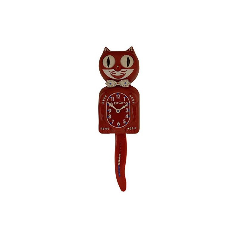 Kit Cat Klock Limited Red White Blue Crystals Jeweled Clock