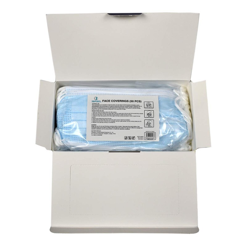 Triplast Disposable 3 Ply Face Masks | Pack of 50
