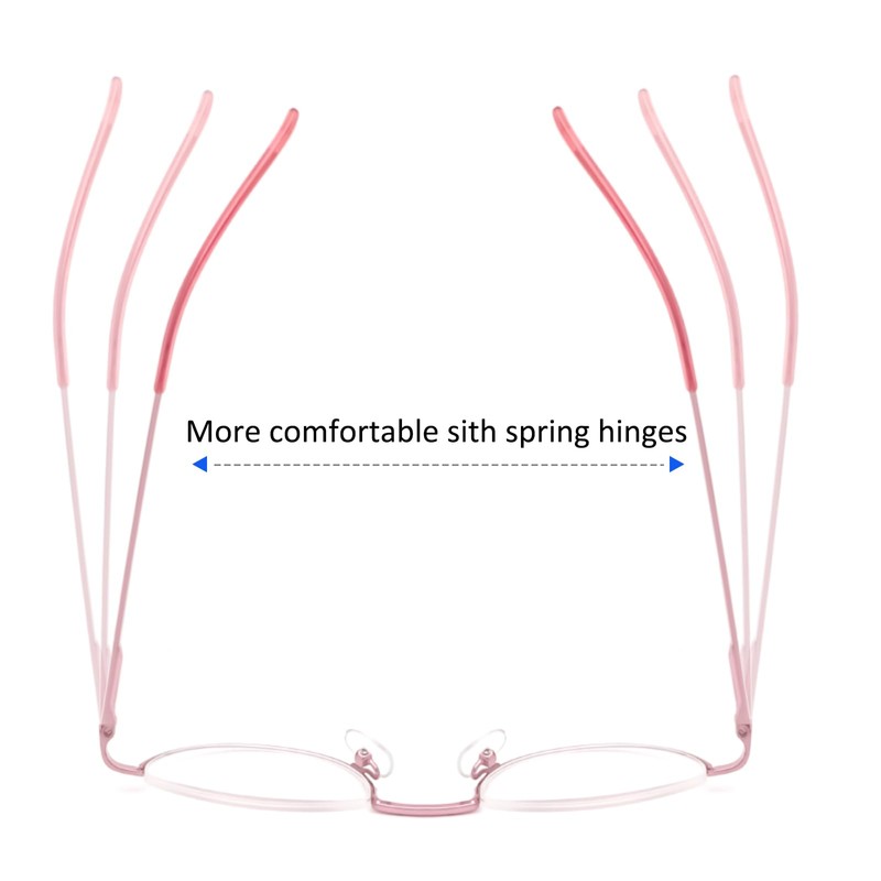 MMOWW 3 Pack Half Frame Reading Glasses for Women Men