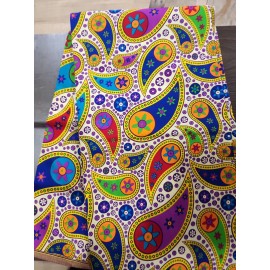 Unbranded  African  Floral Wax Print,Ankara Wax Print,Sell by 6 yards,100% Cotton