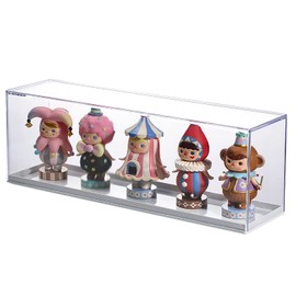 Clear Display Case for Figures，Acrylic Display Case for Doll Toy Collectibles, Action Figures, Miniature Figurines Dustproof Protection Storage & Organizing（11.8"L x 3.07"W x 4.13"H）